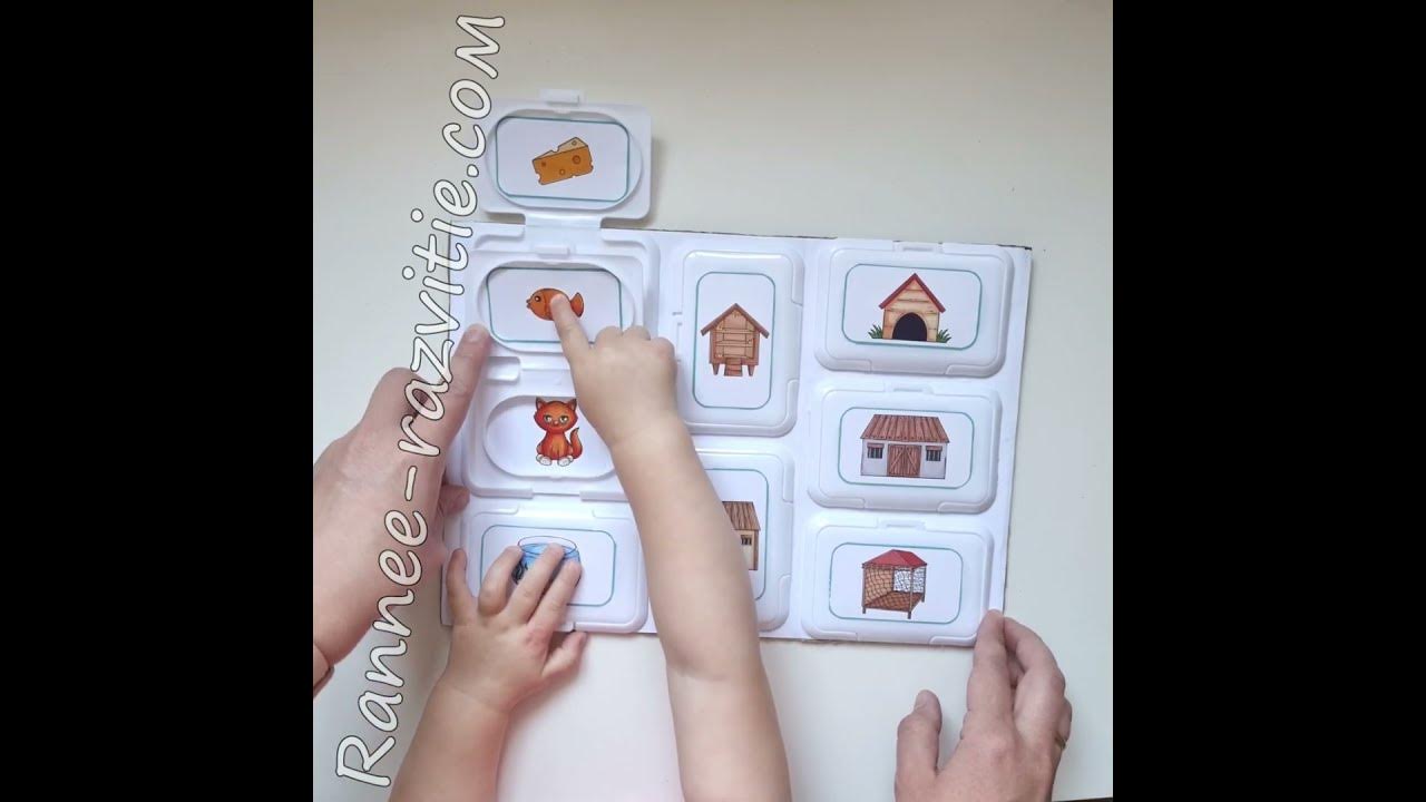 Игра с окошками «Кто где живет и что ест» Домашние животные - YouTube