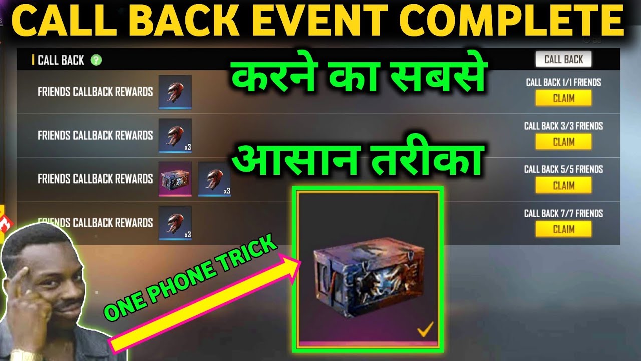 ⁣How to complete call back event in free fire  Call back event kaise complete karen || New Event