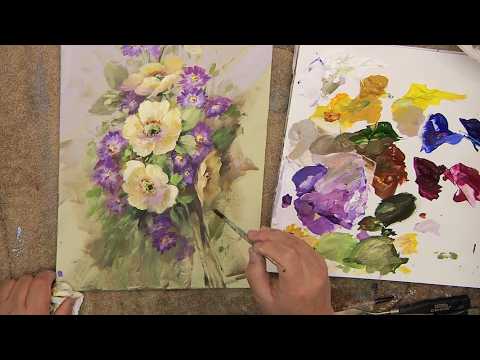 Painting Spring Flowers: Wild Roses & Asters