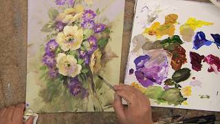 Painting Spring Flowers: Wild Roses & Asters