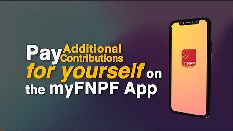 Pay Additional Contributions for self on the myFNPF App