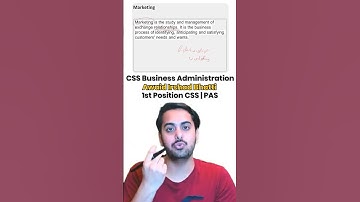 🔴 CSS Business Administration Lectures by Awaid Irshad Bhatti #cssmotivation #education #nearpeercss