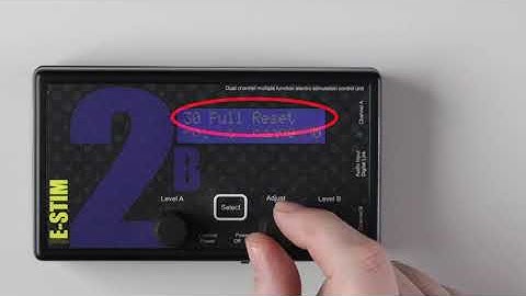 E-Stim Shot :: How to factory Reset an E-Stim Systems 2B