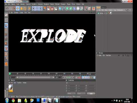 Create a Exploding text with Cinema 4D