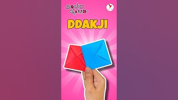 How to Make Ddakji With Paper 🤩#squidgame #shorts