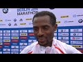 Interview Kenenisa Bekele after missing the world record - 2019 BMW BERLIN-MARATHON