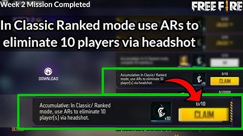 In Classic Ranked mode use ARs to eliminate 10 players