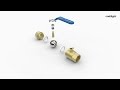 Ball valve industrial 3D animation | cadilight - animation for technology