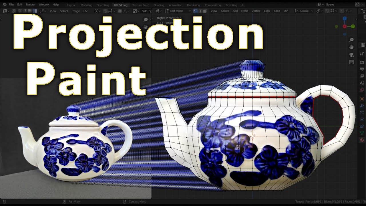 Blender 2.8 - Projection Painting (Beginners Crash Course) YouTube