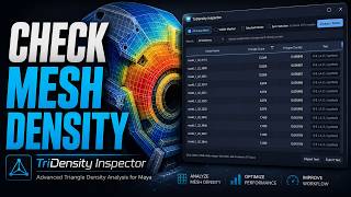 TriDensity Inspector for Maya | Triangle Count & Mesh Density Analysis Tool