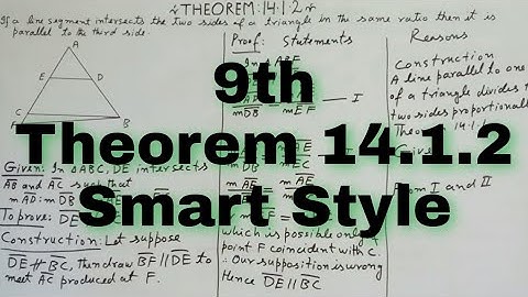 Theorem 14.1.2 class 9 SSC I (2021)