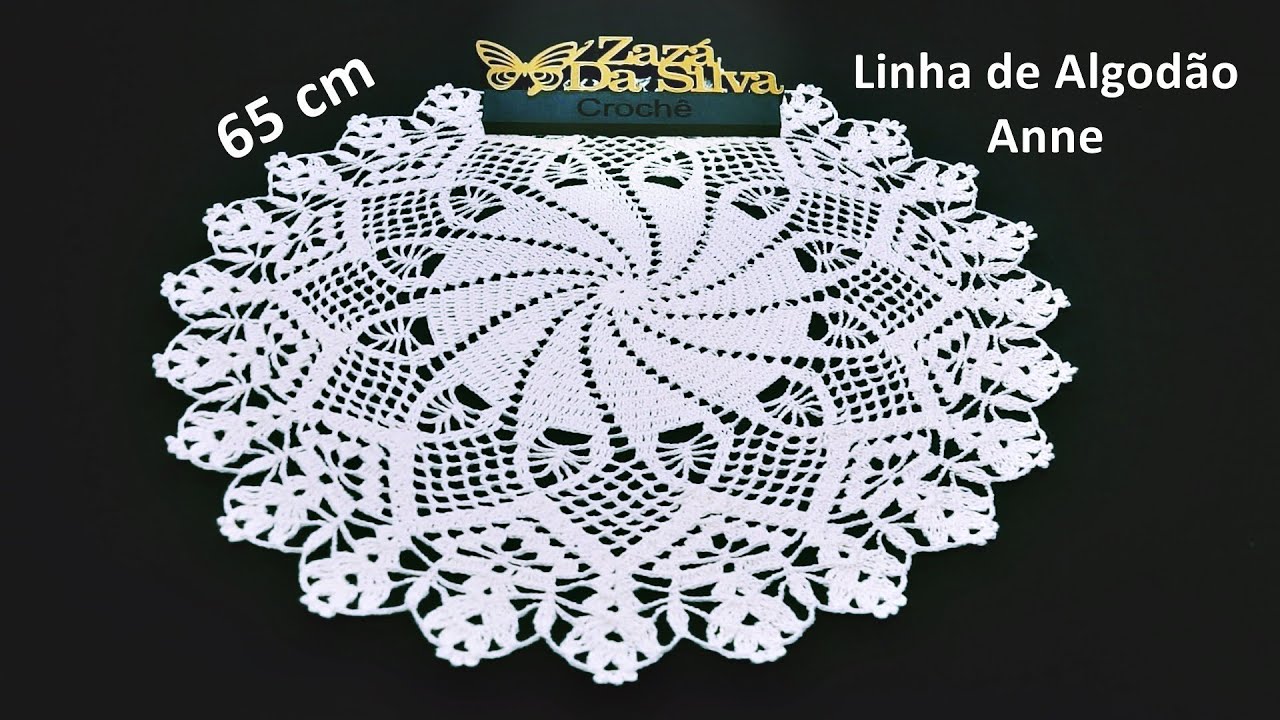 CENTRO DE MESA EM CROCHÊ ESPIRAL ZAZÁ @ZAZÁSÎLVÁCROCHÊ