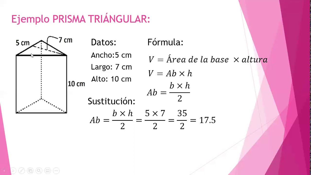 Volumen Prisma Triángular Youtube