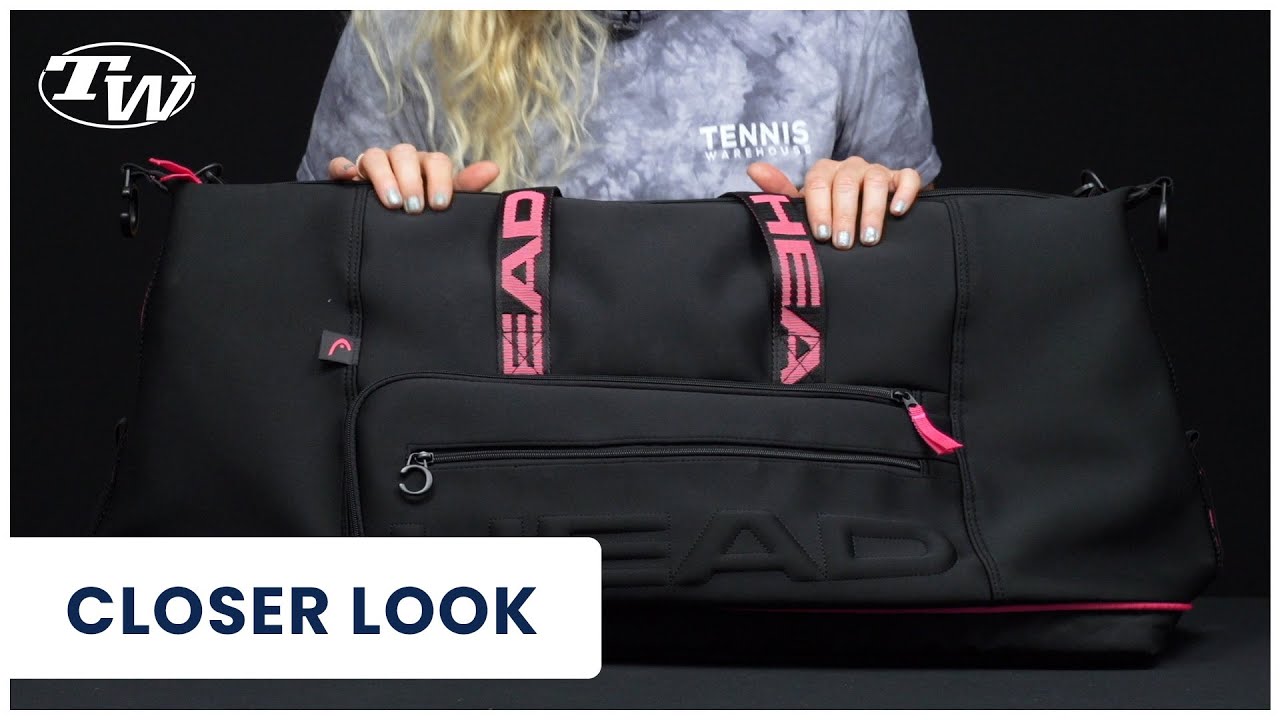 Head Coco Duffle 8 Pack Racquet Bag (Black/Pink) - USTA Pro Shop