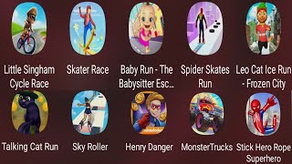 Little Singham Cycle Race,Skater Race,Baby Run - The Babysitter Escape,Spider Skates Run,HenryDanger screenshot 3