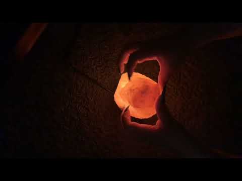 ASMR Tapping and scratching Himalayan salt lamp