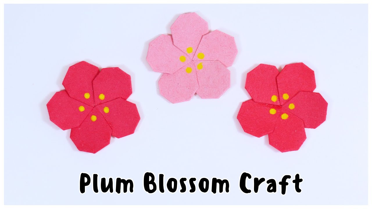How to Make EASY Paper Plum Blossoms 🌸| DIY Paper Flower Tutorial (Step by Step)