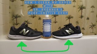 How I clean my shoes with Dr. Bronner