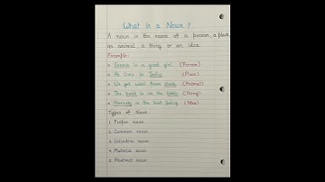 Thumbnail of What is a noun ? #shorts#englishgrammar#english#trending#viral#shortvideo #noun#education