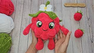 Обзор вязаной игрушки по МК "Ягода малина крючком" (схема амигуруми) / Crochet raspberry