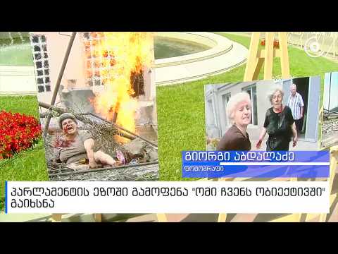 მთავრობის წევრებმა გამოფენა \"ომი ჩვენს ობიექტივში\" დაათვალიერეს