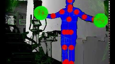 Human skeleton detector test - Depth Sensor Infrared