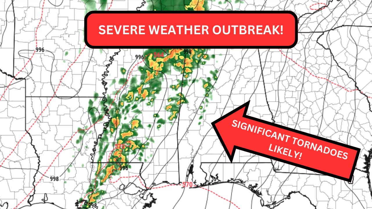 Significant Severe Weather Likely Across the South! - YouTube