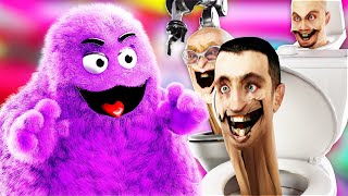 GRIMACE SHAKE Vs SKIBIDI TOILET !? (skibidi toilet Animation)