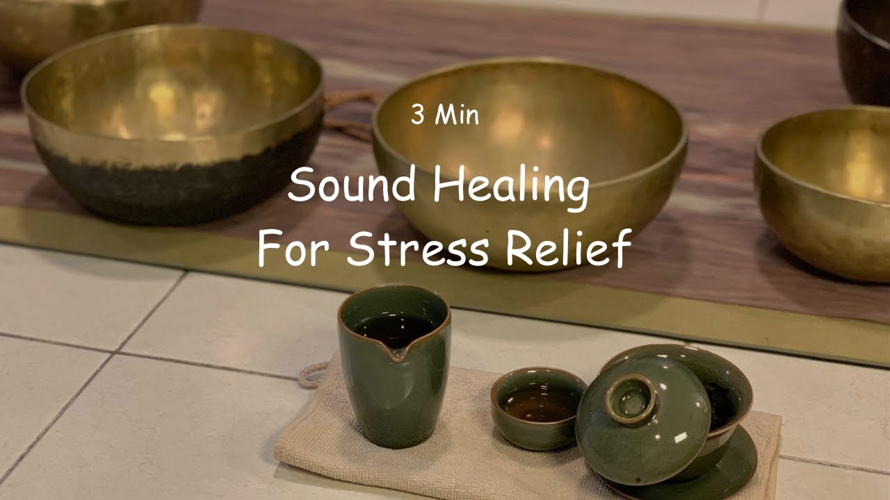 【Heal Yoga】Sound Bath 🌼| For Stress Relief | 3 Min Daily Yoga - YouTube