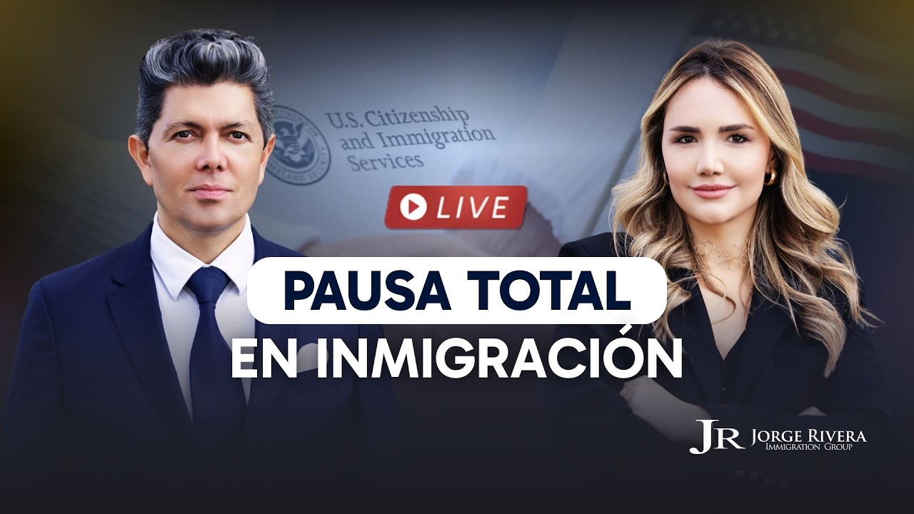 EE.UU. pone pausa a todas las aplicaciones de Inmigración | Abogado Jorge Rivera | LIVE 3PM