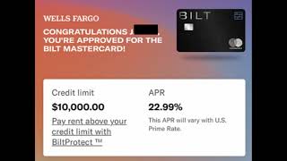 $10,000 BILT credit card approved by adding primary tradelines