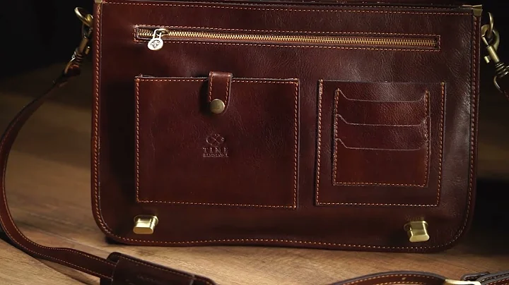 Full-Grain Brown Italian Leather Briefcase - Illusions | Time Resistance Official Video
