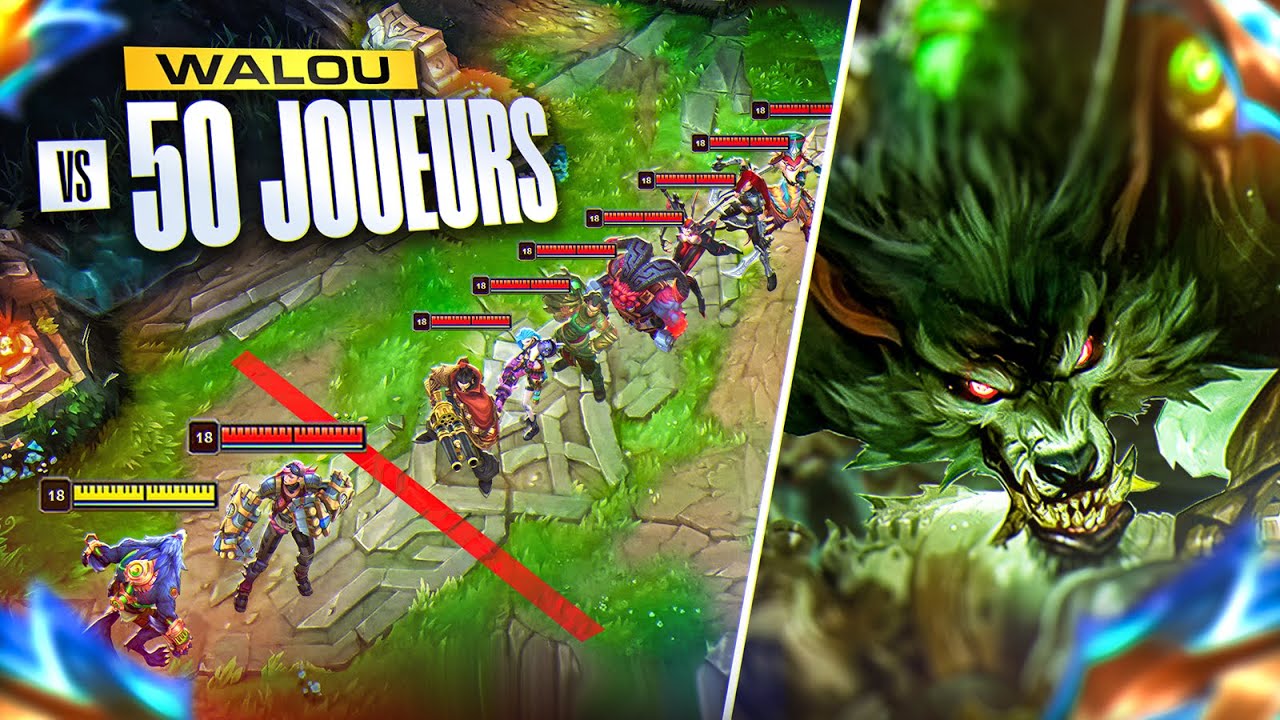 WALOU VS 50 JOUEURS ! IL DOIT SURVIVRE A TOUTES LES VAGUES SANS MOURIR ...