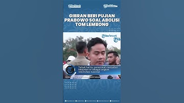 Gibran ke RI 1 soal Abolisi Tom & Amnesti Hasto: Kalkulasi Matang Jelang Perayaan 17 Agustus