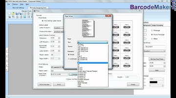 How to adjust print setting in Pre Define mode for printing barcode labels