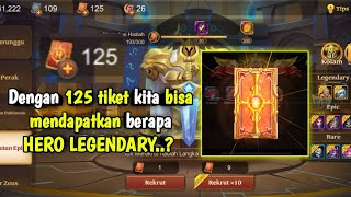 Can We Get a Legendary Hero With 125 Tickets...? - Heroes Charge Indonesia screenshot 1