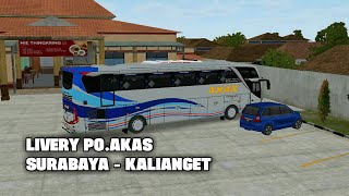 Livery Bussid SHD PO. Akas Bus Simulator Indonesia V3.7.1 screenshot 2