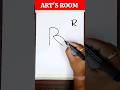 Easy Drawing With Letter R | Robin Bird Drawing With Letter R #shorts #youtubeshorts #artsroom