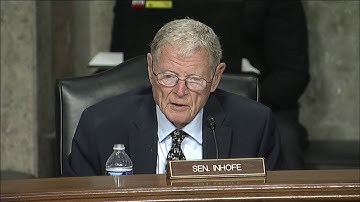 Inhofe Questions a Witness at an EPW Hearing