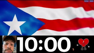 10 Minute Bad Bunny Countdown Timer (with Dakiti Instrumental Music)