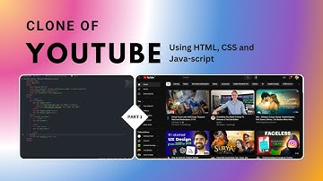 How To Create the YOUTUBE Clone Using HTML, CSS and JS | Part 1