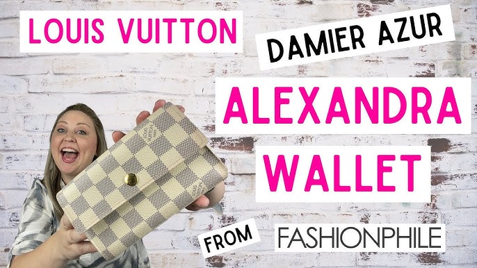 LOUIS VUITTON Louis Vuitton Damier Azur Portefeuille Clemence Studs Round  Long Wallet Rose Ballerine N60252