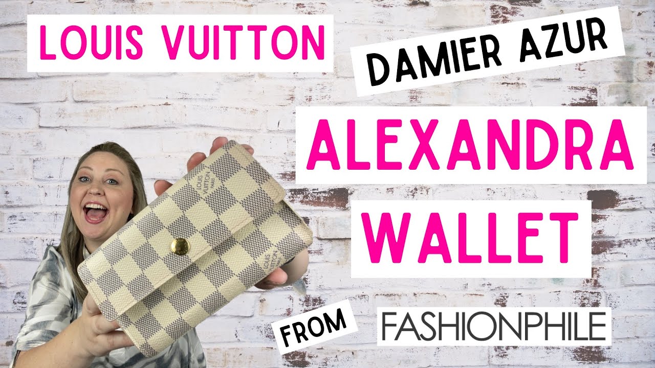 Louis Vuitton, Bags, Louis Vuitton Damier Azur Portefeuille Alexandra  Trifold Wallet