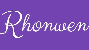 Learn how to Sign the Name Rhonwen Stylishly in Cursive Writing