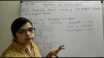 Class 8 Squares and Square Roots- Find the least number of six digits which is a perfect square?
