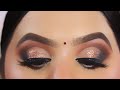 Brown half cut crease makeup for beginners  bridal half cutcrease makeup 