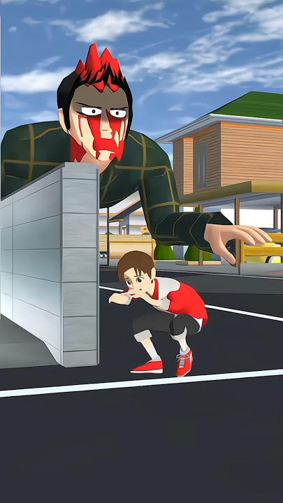 Yuta met that giant monster on the street #monster #shortvideo #sakuraschoolsimulator
