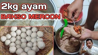 BAKSO MERCON!! cara membuat bakso mercon enak pedas kenyal bikin gobyos seger