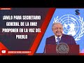 ¡AMLO PARA SECRETARIO GENERAL DE LA ONU! PROPONEN EN LA VOZ DEL PUEBLO