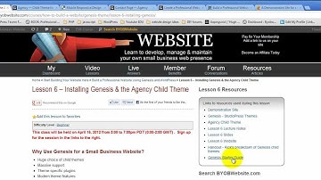 Build a Professional Website With The Genesis Theme -- Part 7